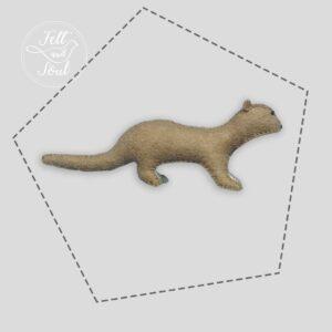 Felt and Soul - Vidra gyapjú filc figura letölthető szabásminta